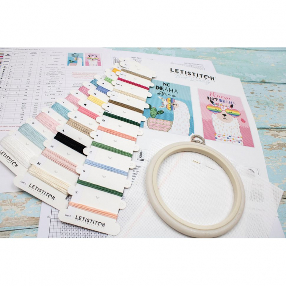 Набор для вышивания LETI арт. L8044 Лама без драмы 10х14 см Набор для вышивания LETI арт. L8044 Лама без драмы 10х14 см