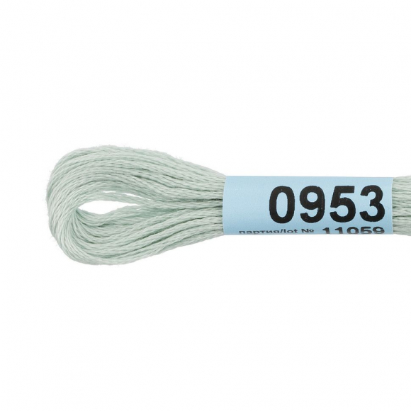 Нитки для вышивания Gamma мулине (0820-3070) 100% хлопок 24 x 8 м цв.0953 св.мята