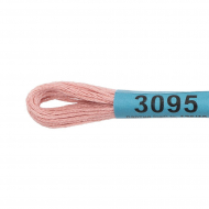 Нитки для вышивания Gamma мулине (3071-3172) 100% хлопок 24 x 8 м цв.3095 розово-бежевый