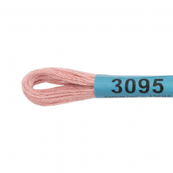 Нитки для вышивания Gamma мулине (3071-3172) 100% хлопок 24 x 8 м цв.3095 розово-бежевый