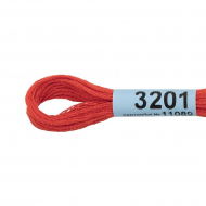 Нитки для вышивания Gamma мулине (3173-6115) 100% хлопок 24 x 8 м цв.3201 св.красный