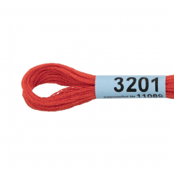 Нитки для вышивания Gamma мулине (3173-6115) 100% хлопок 24 x 8 м цв.3201 св.красный