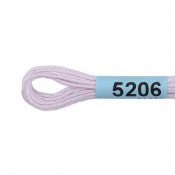 Нитки для вышивания Gamma мулине (3173-6115) 100% хлопок 24 x 8 м цв.5206 св.сиреневый