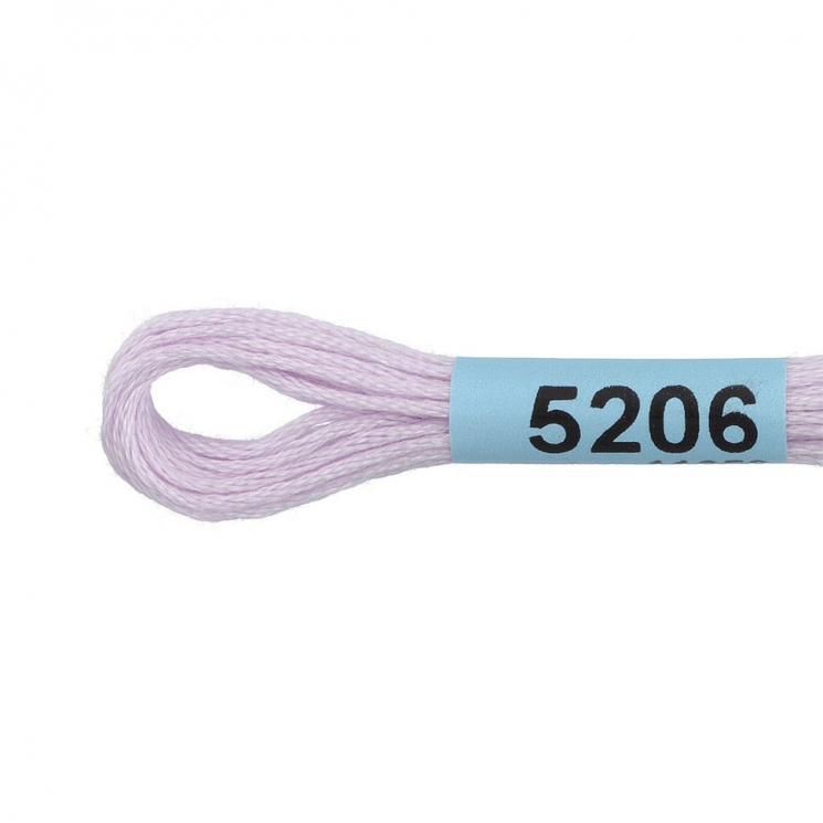 Нитки для вышивания Gamma мулине (3173-6115) 100% хлопок 24 x 8 м цв.5206 св.сиреневый
