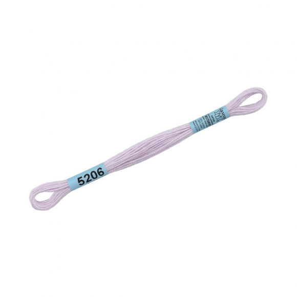 Нитки для вышивания Gamma мулине (3173-6115) 100% хлопок 24 x 8 м цв.5206 св.сиреневый