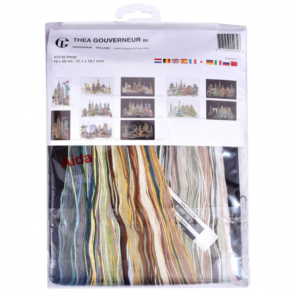 38992_Набор для вышивания "Париж", канва аида (черная) 18 ct 38992_Набор для вышивания "Париж", канва аида (черная) 18 ct