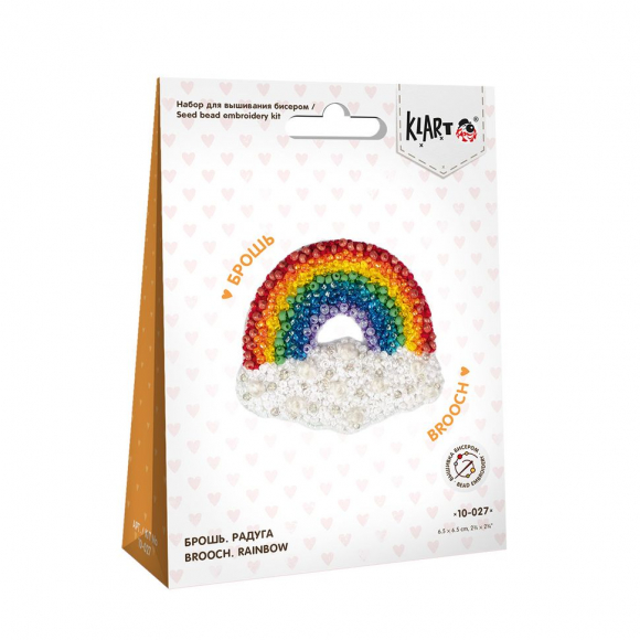 Набор для вышивания KLART арт. 10-027 Брошь. Радуга 6,5х6,5 см