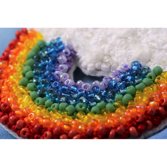 Набор для вышивания KLART арт. 10-027 Брошь. Радуга 6,5х6,5 см