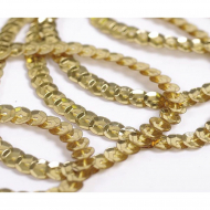 Пайетки на нитях 6мм Silver Base арт.TBY-FLKU06-SB цв.06 золотой уп.73.12м