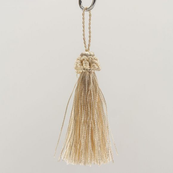 183441_Кисть декоративная на шнуре, длина 95 мм, цвет абрикосовый