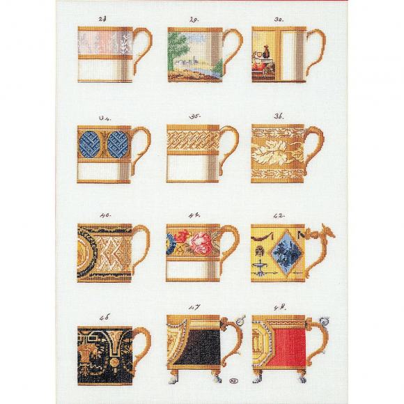 Набор для вышивания THEA GOUVERNEUR арт.3022 Чашки 50х36 см