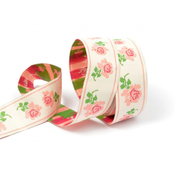 Лента отделочная жаккардовая арт.TBY.ЛЖ.MH-13 шир.28 мм уп.5,48 м цв.роз Лента отделочная жаккардовая арт.TBY.ЛЖ.MH-13 шир.28 мм уп.5,48 м цв.роз