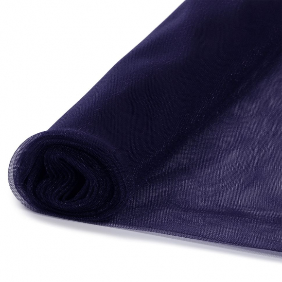 Фатин Кристалл средней жесткости блестящий арт.K.TRM шир.300см, 100% полиэстер цв. 51 К уп.50м - т. синий