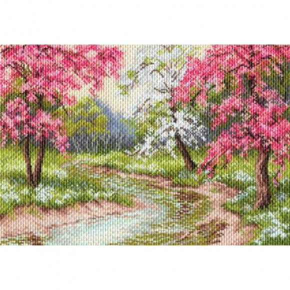 Набор для вышивания бисер-нитки МАТРЕНИН ПОСАД арт.37х49 - 0026/БН Цветущий сад
