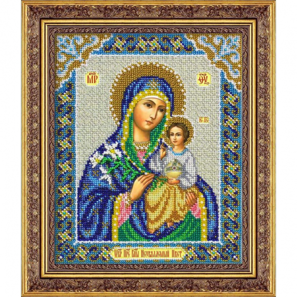 Набор для вышивания бисером ПАУТИНКА арт.Б-1044 Пр.Богородица Неувядаемый цвет 20х25 см Набор для вышивания бисером ПАУТИНКА арт.Б-1044 Пр.Богородица Неувядаемый цвет 20х25 см
