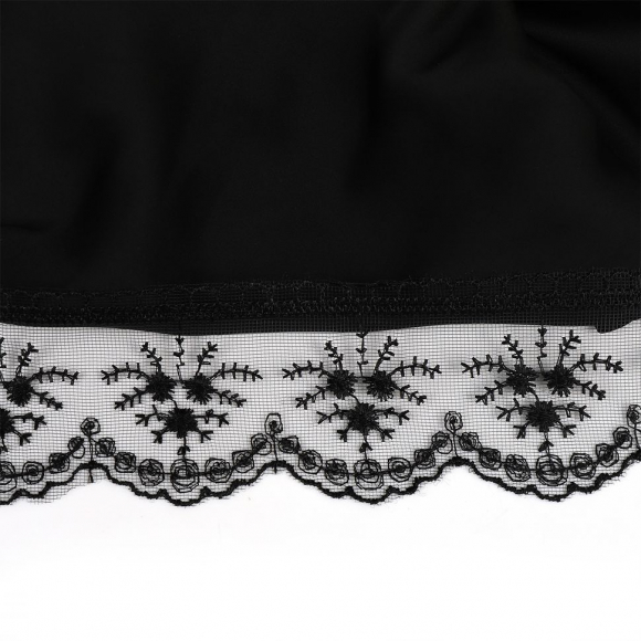 Кружево на сетке арт.TR 2007 шир.60мм цв.04 черный, уп.9м