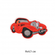 Термоаппликации арт.TBY-2133 Кабриолет красный 8х4,5 см 10 шт