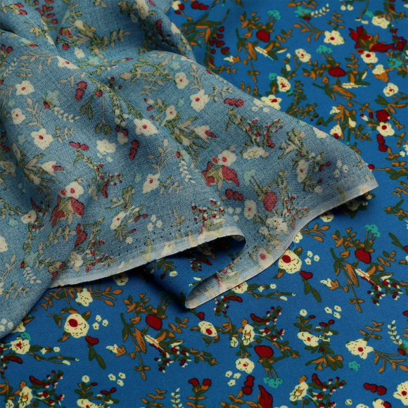 Ткань Штапель TBY Vi-21012-c9 плот 110г/м2 100% вискоза шир. 145 см цв.с9 синий уп.5м Ткань Штапель TBY Vi-21012-c9 плот 110г/м2 100% вискоза шир. 145 см цв.с9 синий уп.5м