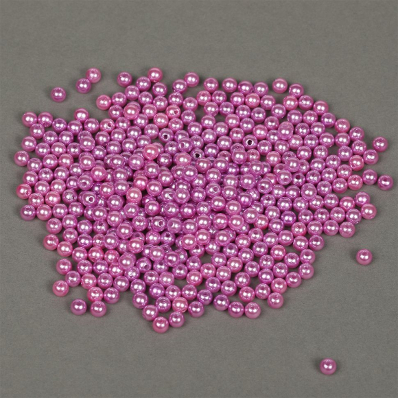 Бусины MAGIC 4 HOBBY круглые перламутр 6мм цв.093 т.сиреневый уп.50г (483шт)