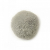 Помпон TBY натуральный арт.PNK052 Кролик 8см цв.серый