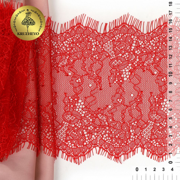 Кружево реснички KRUZHEVO арт.TBY A88 шир.170мм цв.SD163 красный уп.3м Кружево реснички KRUZHEVO арт.TBY A88 шир.170мм цв.SD163 красный уп.3м