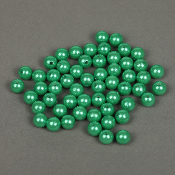 Бусины MAGIC 4 HOBBY круглые перламутр 12мм цв.035 изумруд уп.50г (53шт)