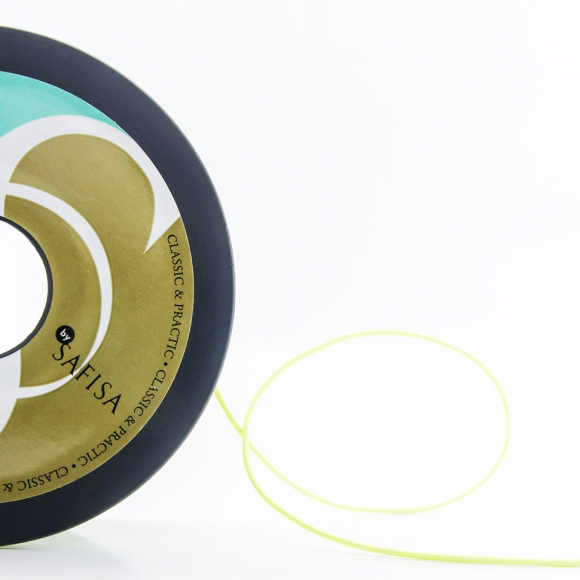 181819_Резинка шляпная SAFISA, 1,5 мм, 25 м, цвет 201 неоновый желтый