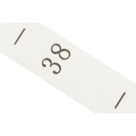 Размерники полиэстер 38 белый 10х25 мм ТВ в рул. 800 шт (20м)