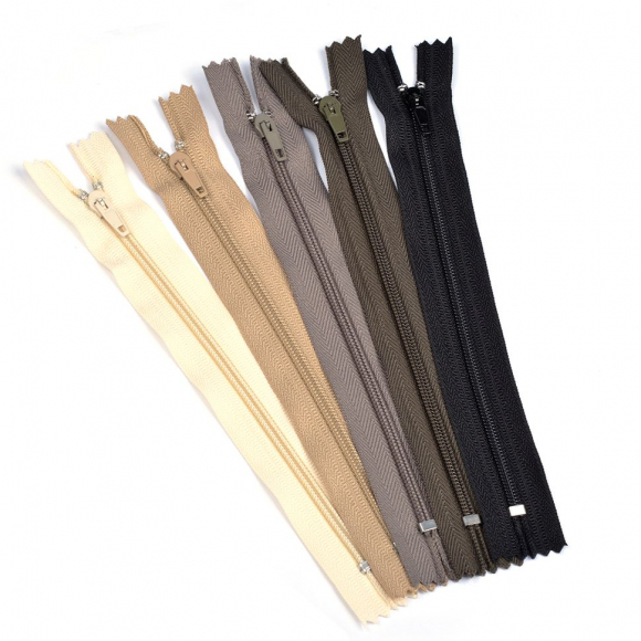 Молния MaxZipper брючная №4 полуавтомат, 18см АССОРТИ №4 уп.5цв х 10шт