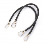 Ручка для сумки кожзам TBY.27366 55см цв.черный/никель уп.2шт Ручка для сумки кожзам TBY.27366 55см цв.черный/никель уп.2шт