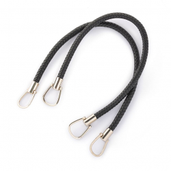 Ручка для сумки кожзам TBY.27366 55см цв.черный/никель уп.2шт