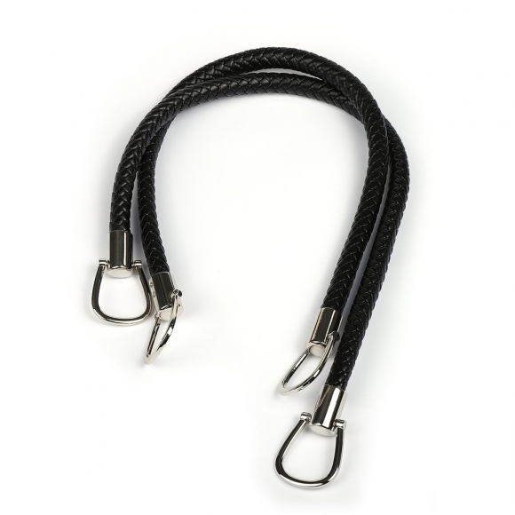 Ручка для сумки кожзам TBY.27366 55см цв.черный/никель уп.2шт