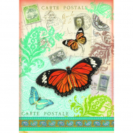 78211_Бумага рисовая мини - формат "Открытка с бабочками"