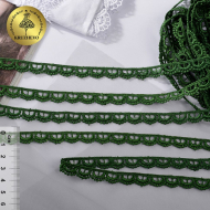 Кружево гипюр KRUZHEVO арт.TR.8G8008 шир.10мм цв.12 зеленый уп.9м