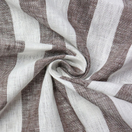 Ткань Лен 120 г/м? 100% лён шир.140 см арт.Р.19970.02 цв.02 коричневый уп.25м