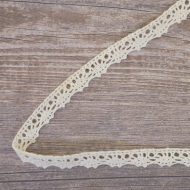 85436_Кружево хлопковое на картонной катушке, цвет кремовый