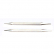 12324 Knit Pro Спицы съемные для вязания Nova cubics 5,5мм для длины тросика 28-126см, никелированная латунь, серебристый, 2шт