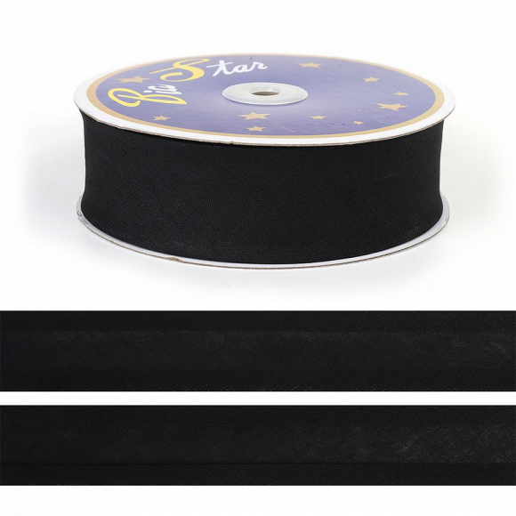 Косая бейка хлопок TBY арт.CB40 шир.40мм цв.F322 черный уп.27,43 м Косая бейка хлопок TBY арт.CB40 шир.40мм цв.F322 черный уп.27,43 м