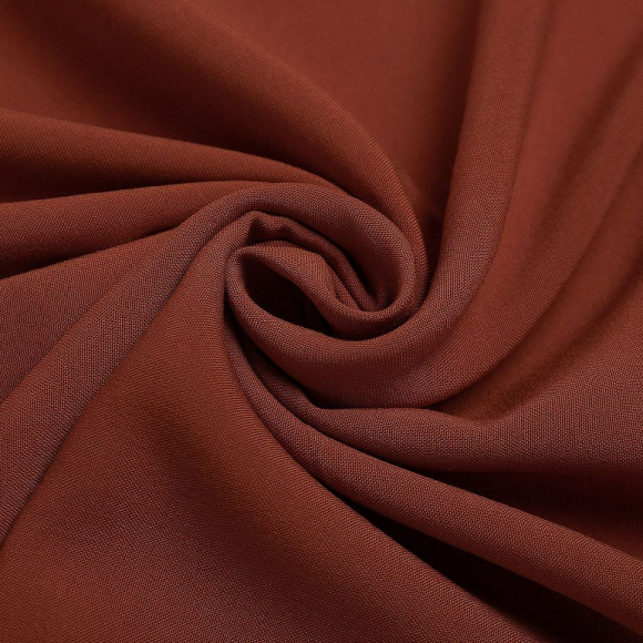 Ткань Штапель 130 г кв.м 100% вискоза шир.145 см арт.Р.28867.27 цв.27 терракотовый уп.25м