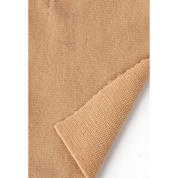 Ткань трикотаж Футер 2х нитка петля 70%пэ 25%вис 5%спан 220г 160см S892 бежевый рул.35м