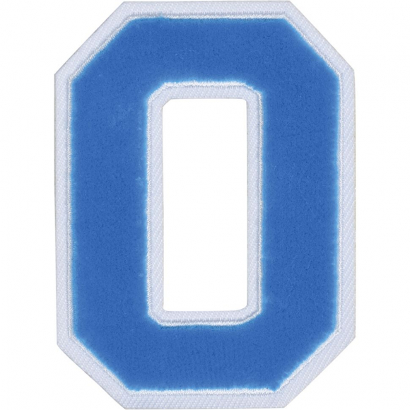 Термоаппликация "Буква О синяя"