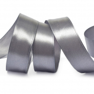 Лента атласная 25мм цв.3170 т.серый IDEAL уп.27,4 м