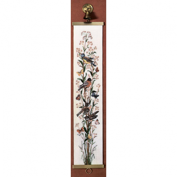 Набор для вышивания OEHLENSCHLAGER арт.36295 Птицы и бабочки 16х80 см