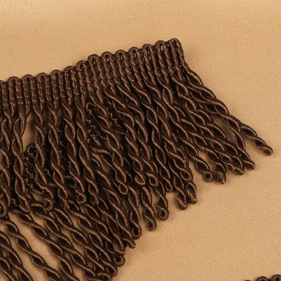 Бахрома для штор арт.0390-0910 цв.6470 шир.62мм цв.коричневый уп.10м