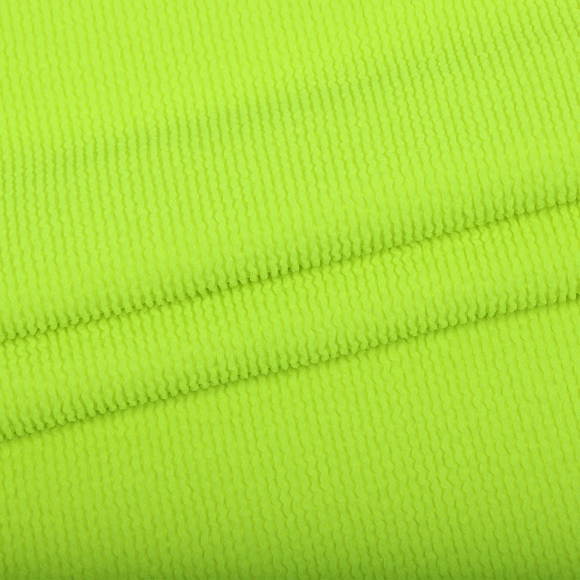 Ткань трикот. Бифлекс жатка арт.TBY-JB-14 490г/м? 92% ПЭ 8% спандекс шир.80см цв.14 яр. лимонный уп.3м