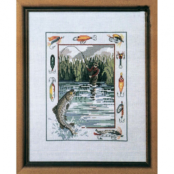 Набор для вышивания OEHLENSCHLAGER арт.99158 Рыбалка 26х33 см Набор для вышивания OEHLENSCHLAGER арт.99158 Рыбалка 26х33 см