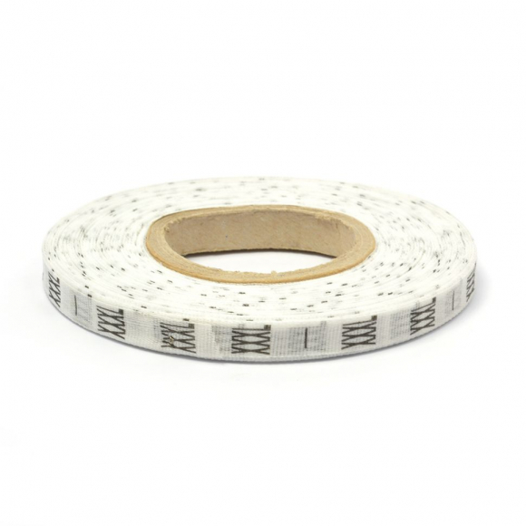 Размерники тканые XXХL белый 10х50 мм в рул. 1250 шт