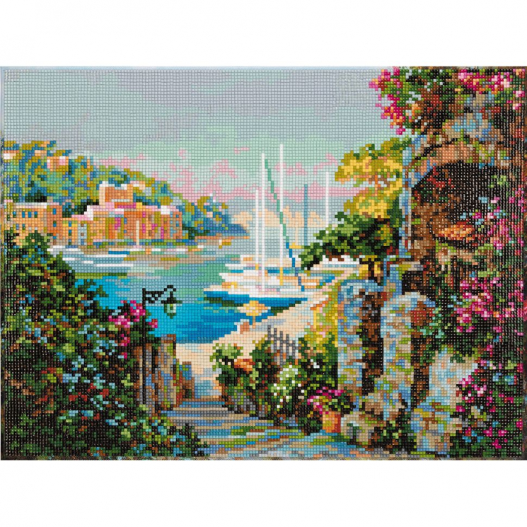 Кристальная мозаика на подрамнике ФРЕЯ арт.ALPD-036 Пристань 40х30 см