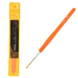 Крючки для вязания Maxwell Gold односторонние с золотой головкой арт.MAXW.8204, 1,7 мм, никель/оранжевый