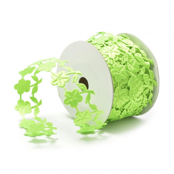 Ленты декоративные арт.TBY.ЛДФ.XL-15.6 шир.28 мм цв.16 салатовый уп.9,14 м Ленты декоративные арт.TBY.ЛДФ.XL-15.6 шир.28 мм цв.16 салатовый уп.9,14 м